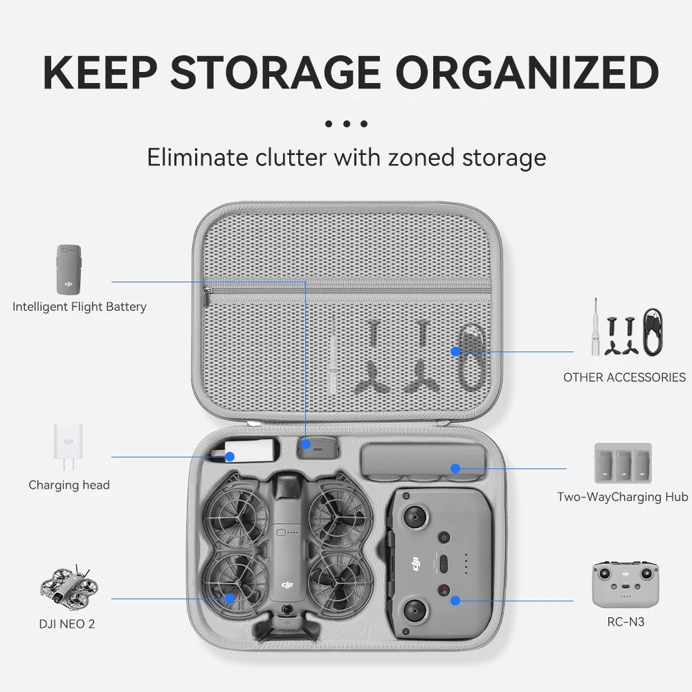 Drone Hard Shell Case - Сумка-органайзер для путешествий для аксессуаров к